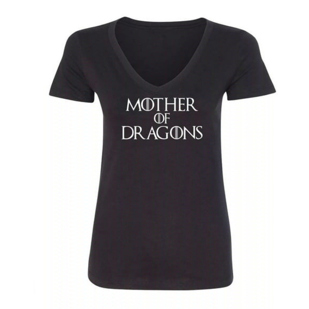 Mother of Dragons V-Neck Tee | 3XL | Gildan Heavy Cotton